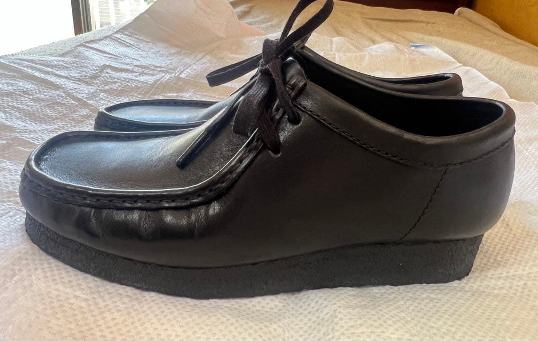 クラークス Clarks ワラビー ブラックレザー UK6.5 24.5センチ