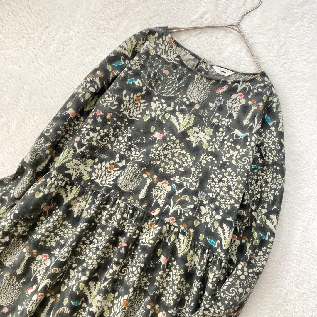 希少☆Parkes × LIBERTYヨシエ　エアリーコットンワンピース　M