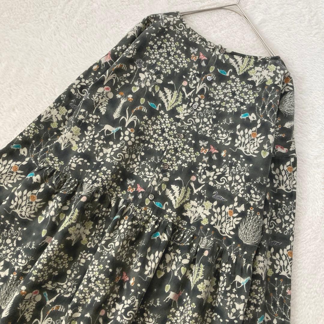 希少☆Parkes × LIBERTYヨシエ　エアリーコットンワンピース　M