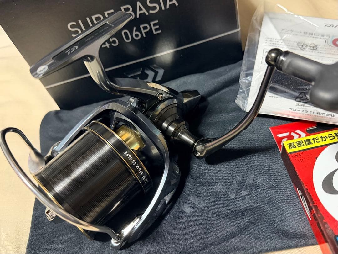 【美品】ダイワ21サーフベーシア45 06PE & PEライン0.6号×250m