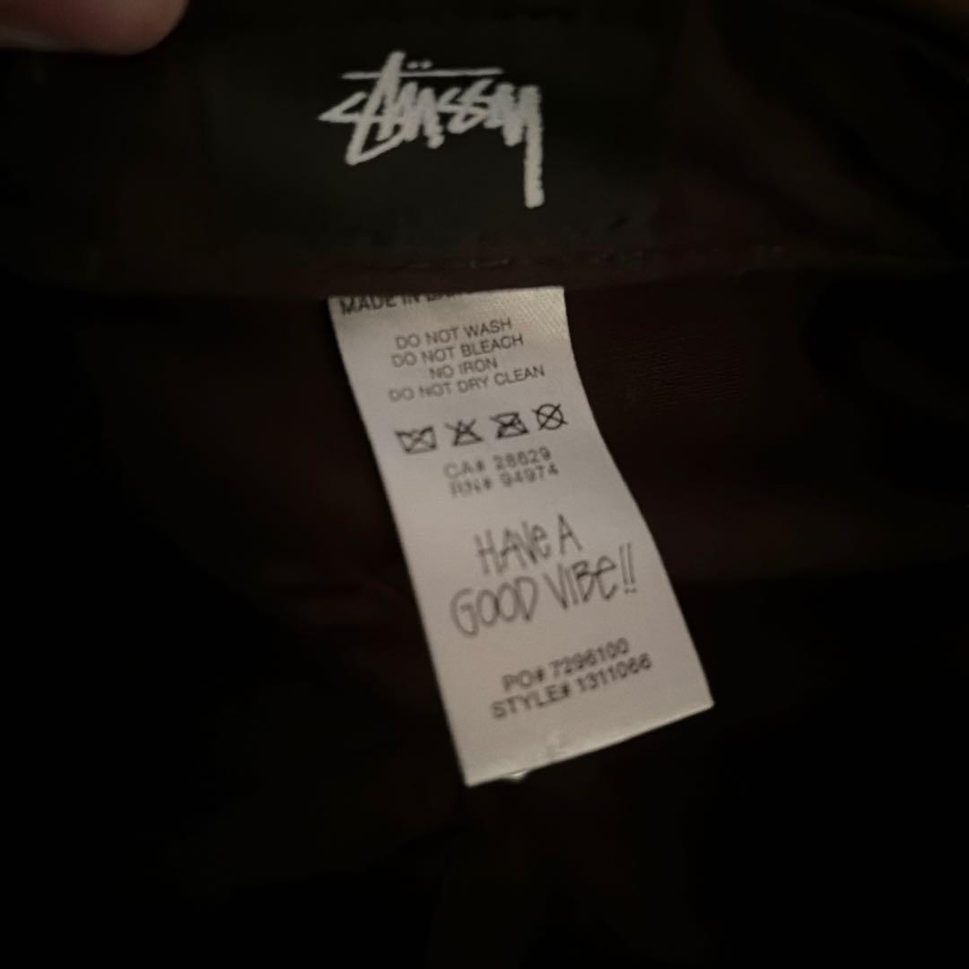 Stussy STU刺繍 ブラックキャップ old