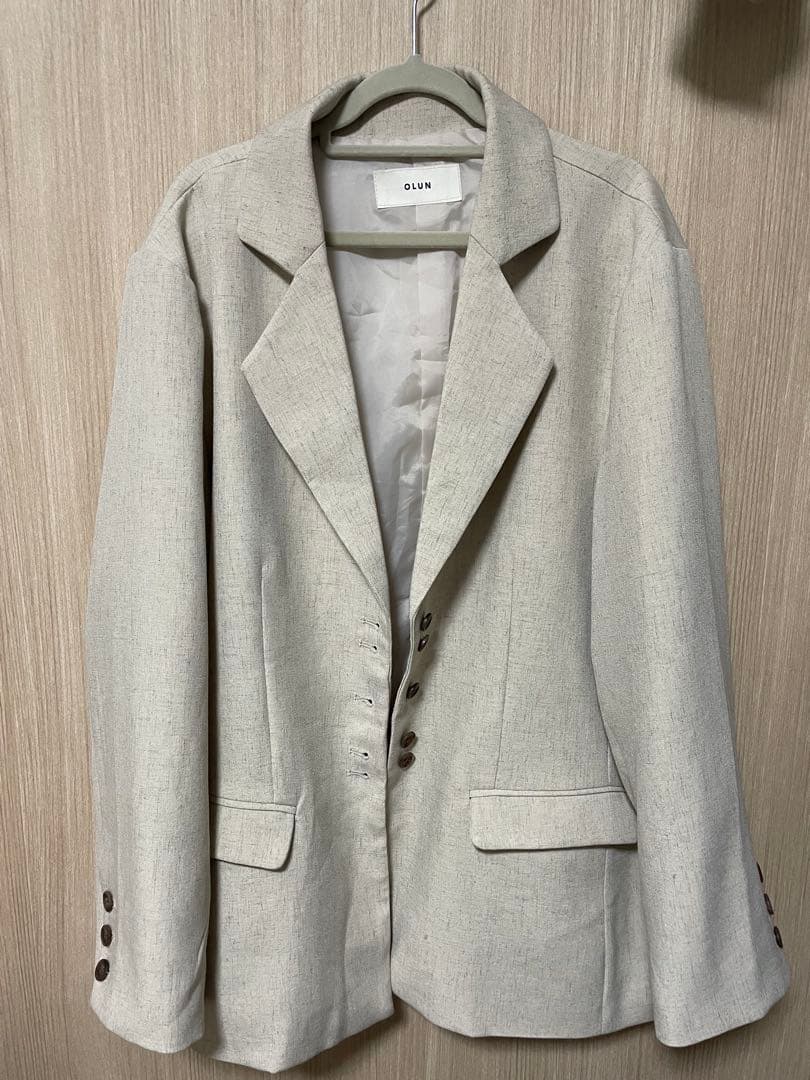 OLUN linen blend jacket/アイボリー Sサイズ