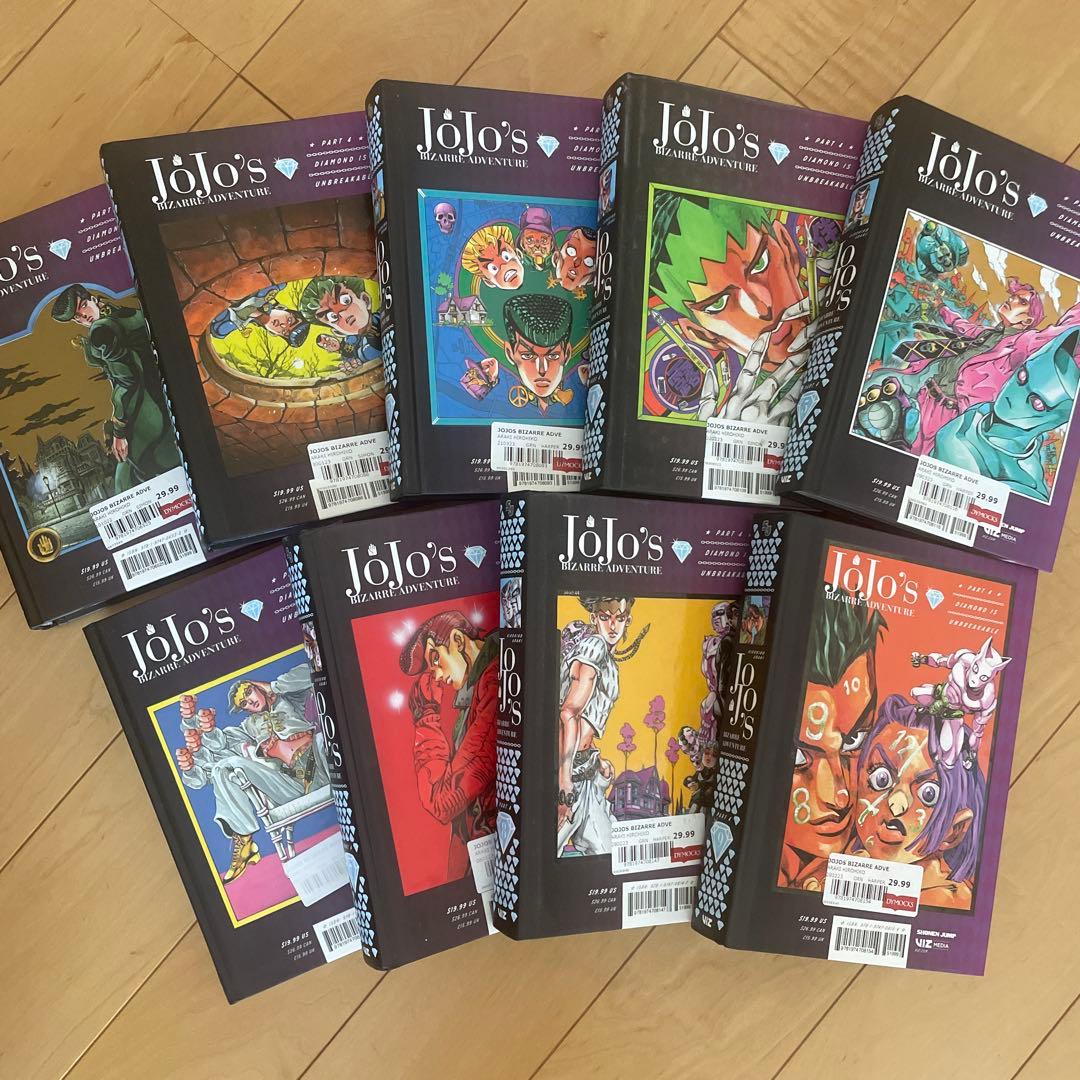 【超美品】ジョジョ第4部 英語版 全9巻セット（ハードカバー） 英語学習 洋書