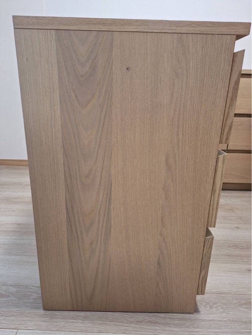 IKEA MALM 3段チェスト　ホワイトステインオーク　1/3