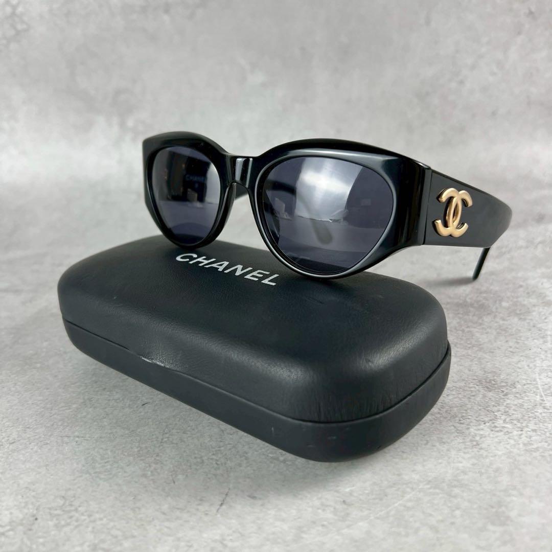 CHANEL シャネル　ココマーク　サングラス　ブラック　ゴールド　0249
