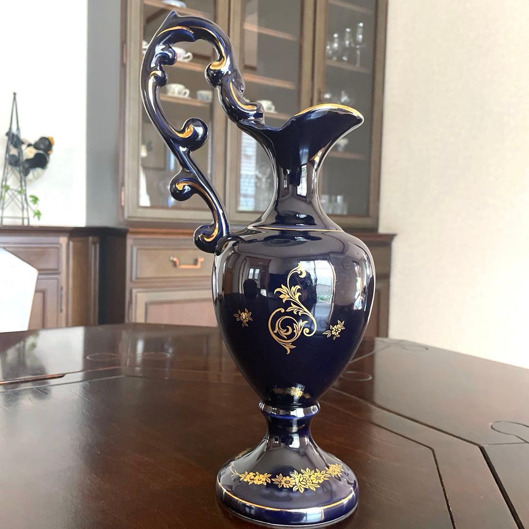 【未使用】フランス アンティーク 22金LIMOGESリモージュ 水差し 花瓶