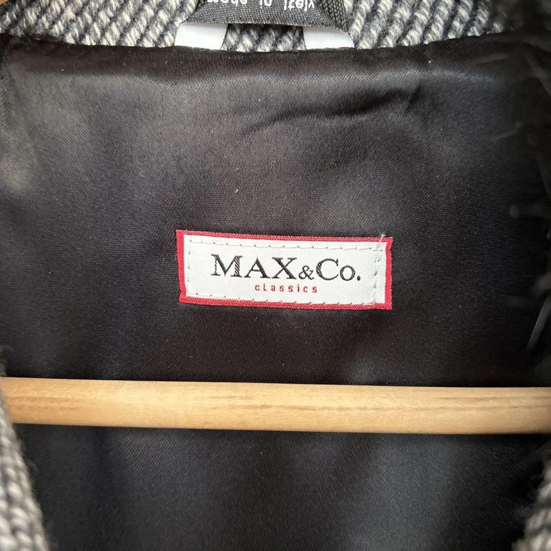 MAX & CO.ラビットファー付きウールコート442XL