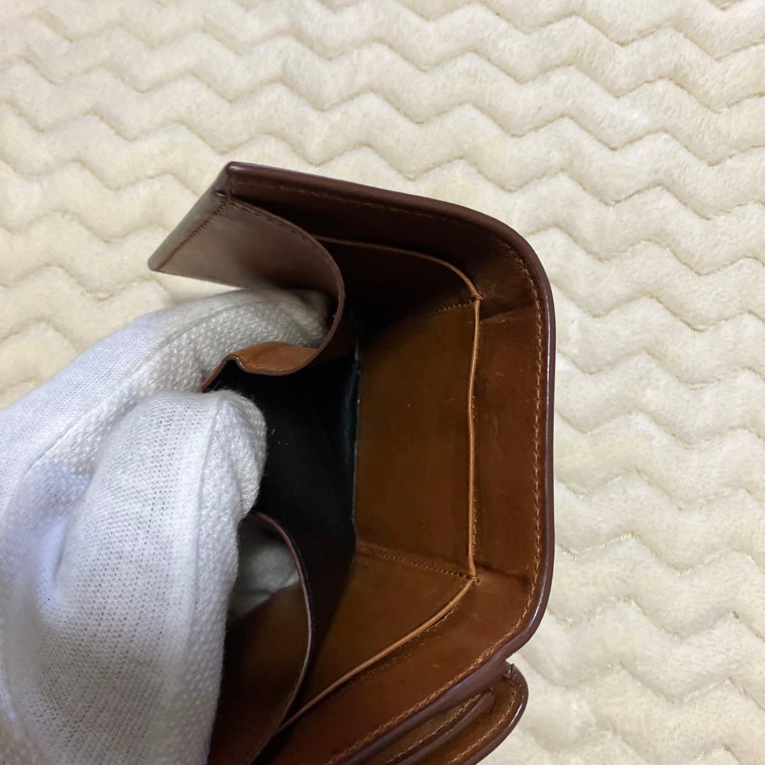 サンローラン　タイニー　ウォレット　三つ折り財布　レザー　コンパクトウォレット