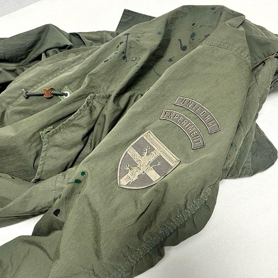 【美品】uniform experiment ペイント ミリタリー モッズコート