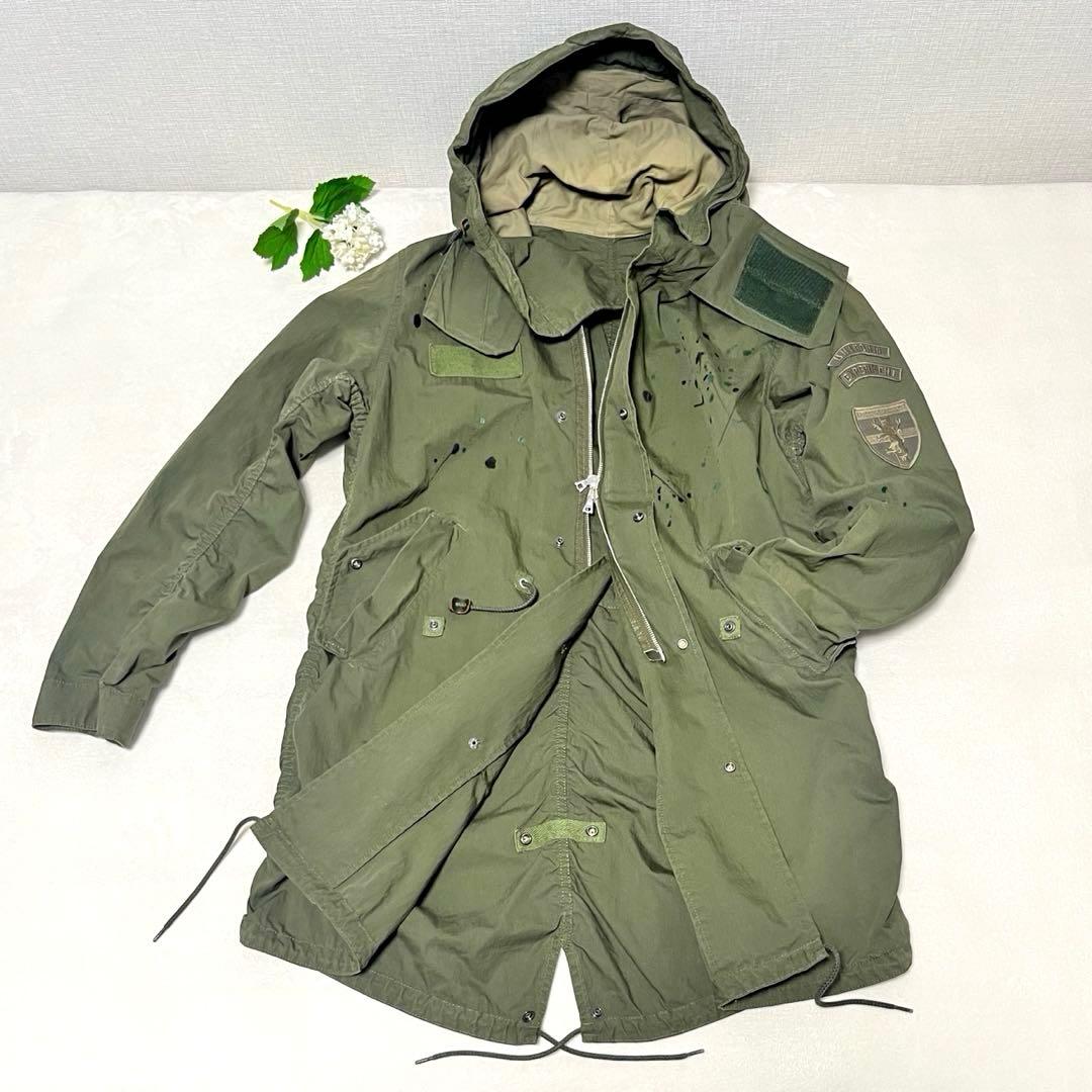 【美品】uniform experiment ペイント ミリタリー モッズコート
