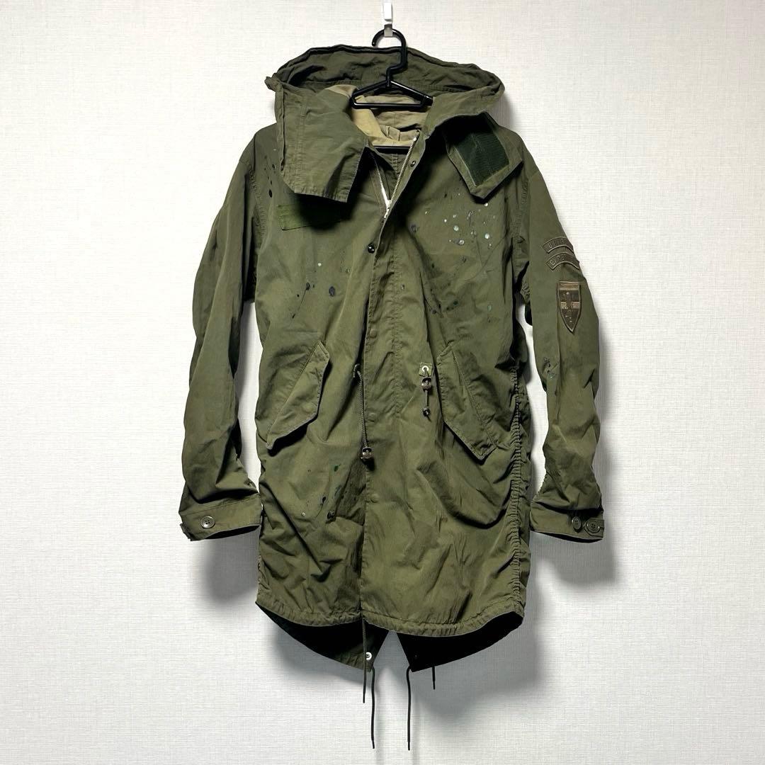 【美品】uniform experiment ペイント ミリタリー モッズコート
