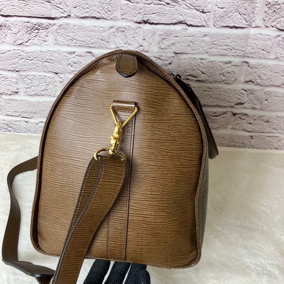 VERSACE✨サンバースト オールレザー 本革 2way ボストンバッグ