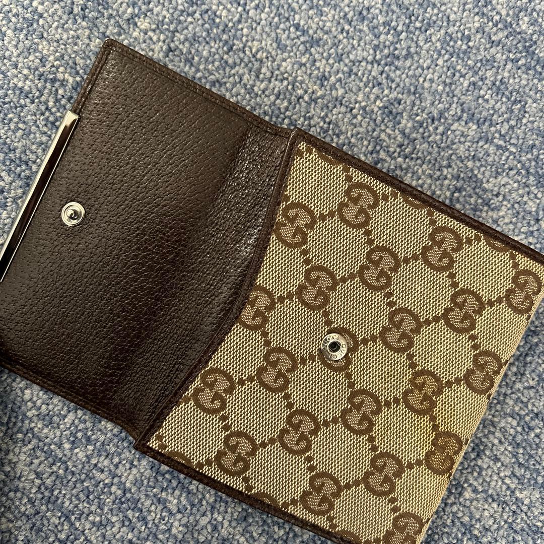 GUCCIグッチ GGキャンバス二つ折り財布