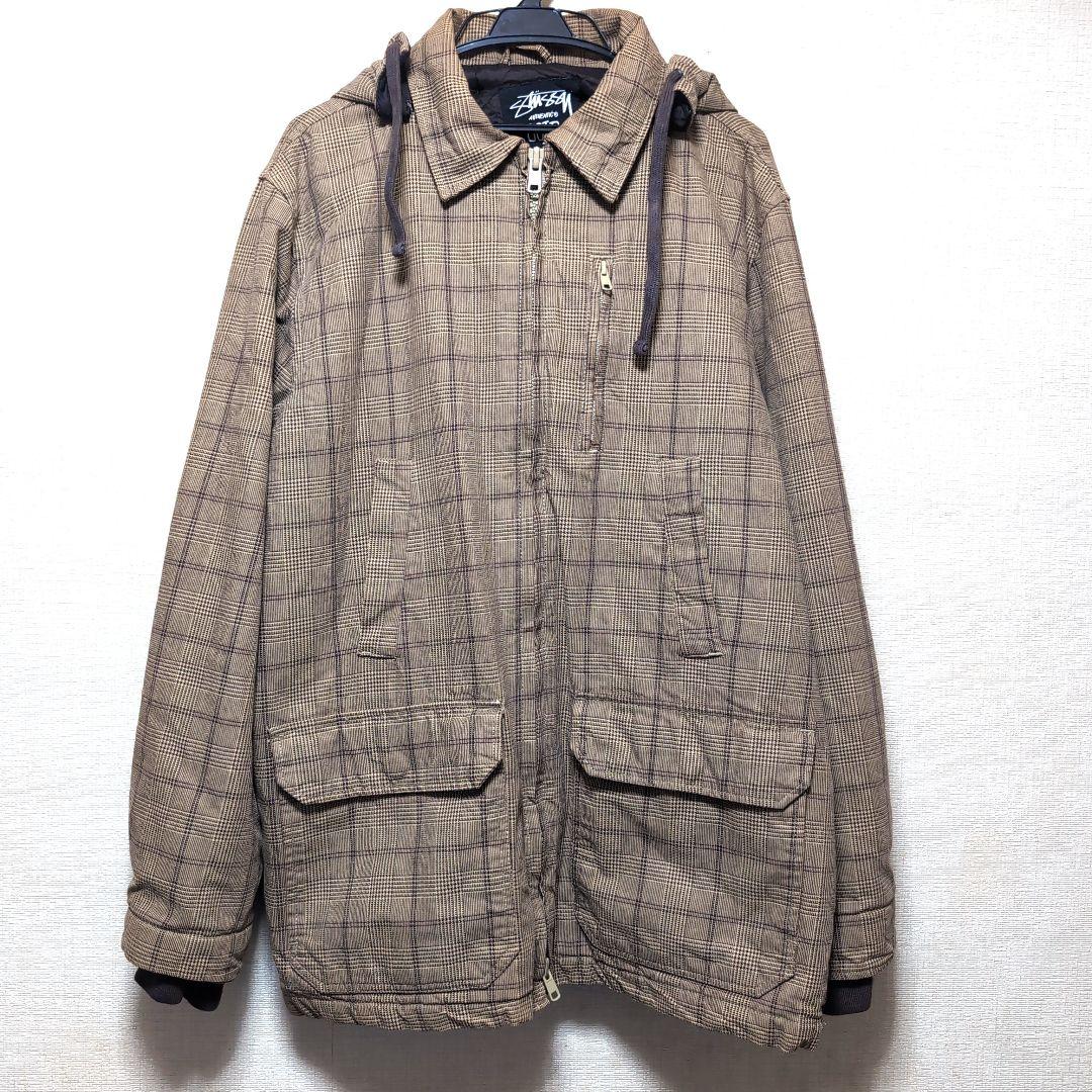STUSSY 00s old チェック コート ステューシー ジャケット