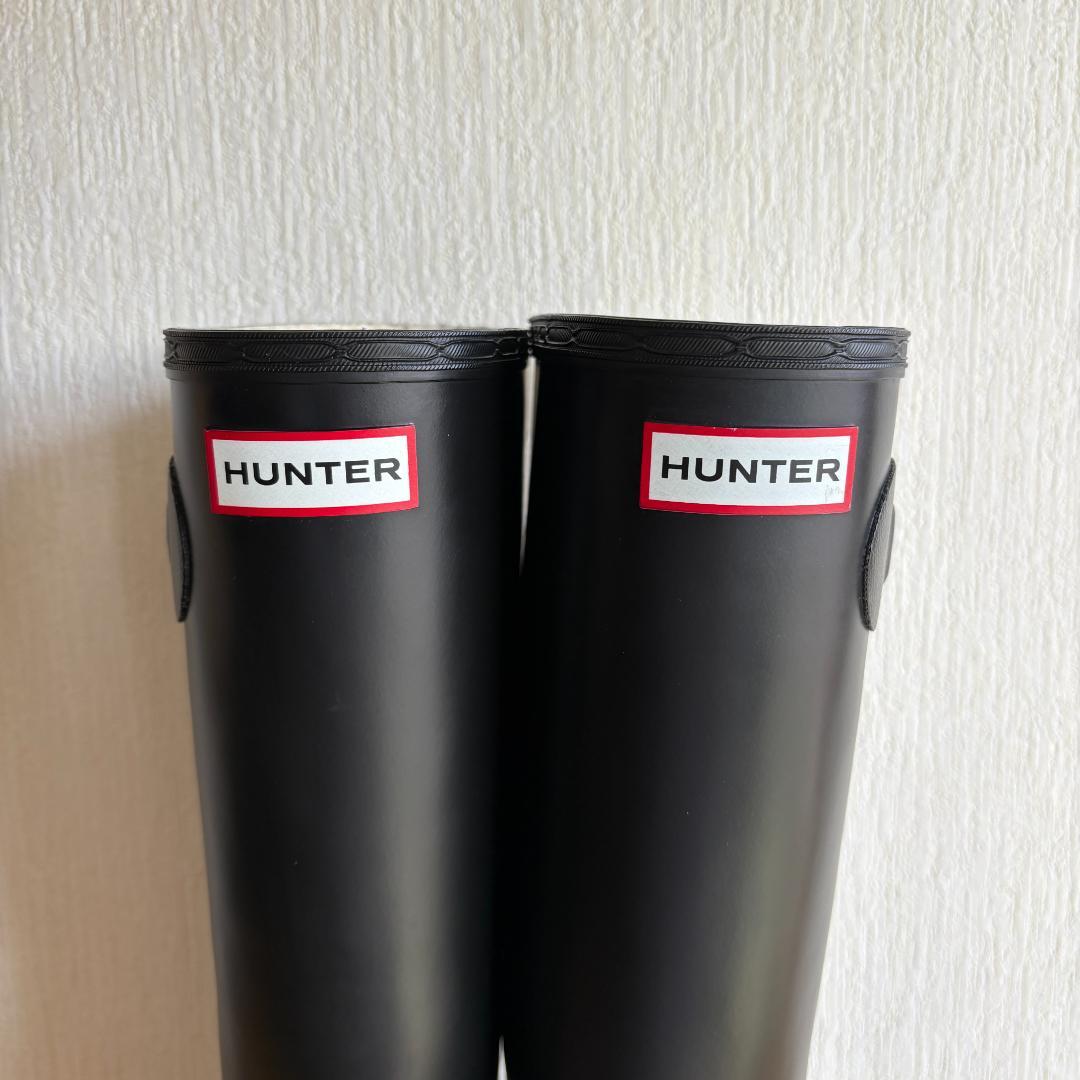 HUNTER ロングブーツ 25 ブラック 黒 レインブーツ 長靴 ハンター