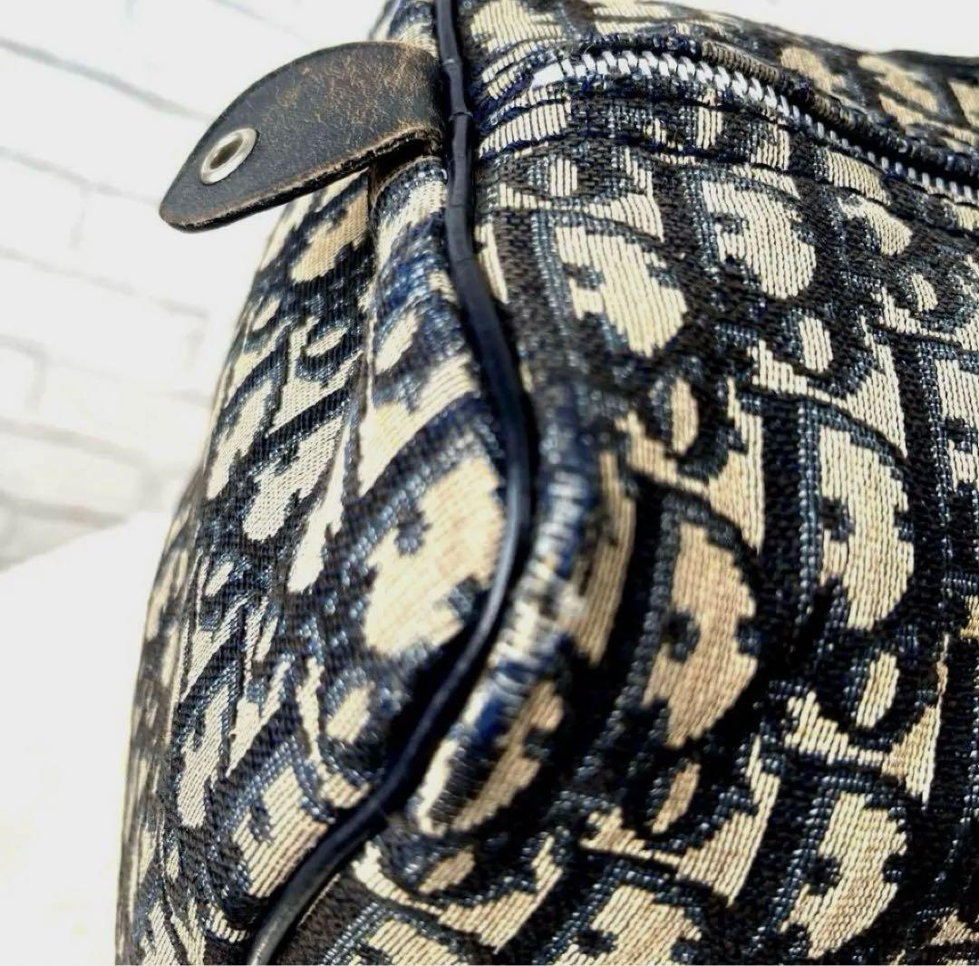 希少 Old Dior ディオール トロッター ボストン ネイビー ヴィンテージ
