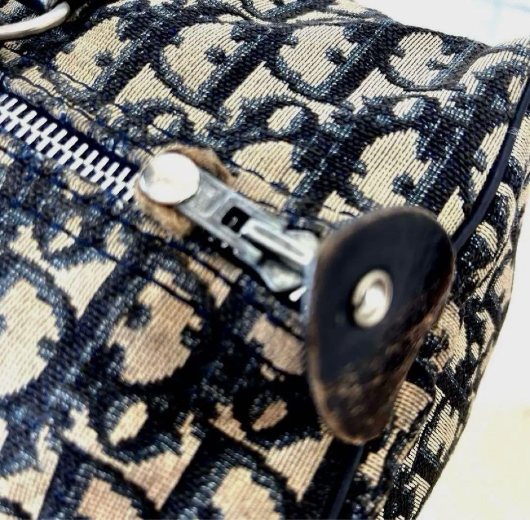 希少 Old Dior ディオール トロッター ボストン ネイビー ヴィンテージ
