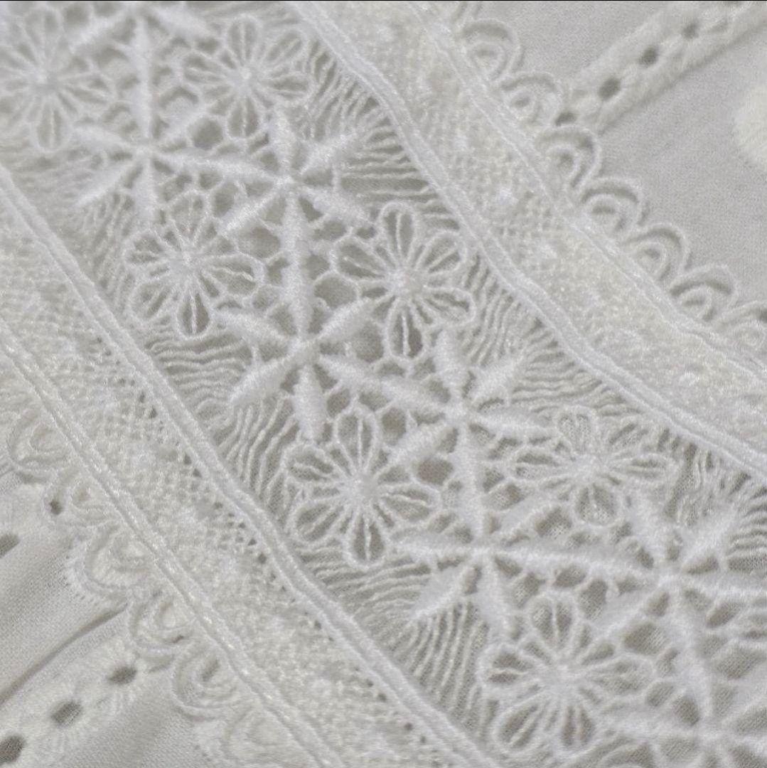 美品 waimari angela マキシ丈 スカート XS 刺繍 レース 白