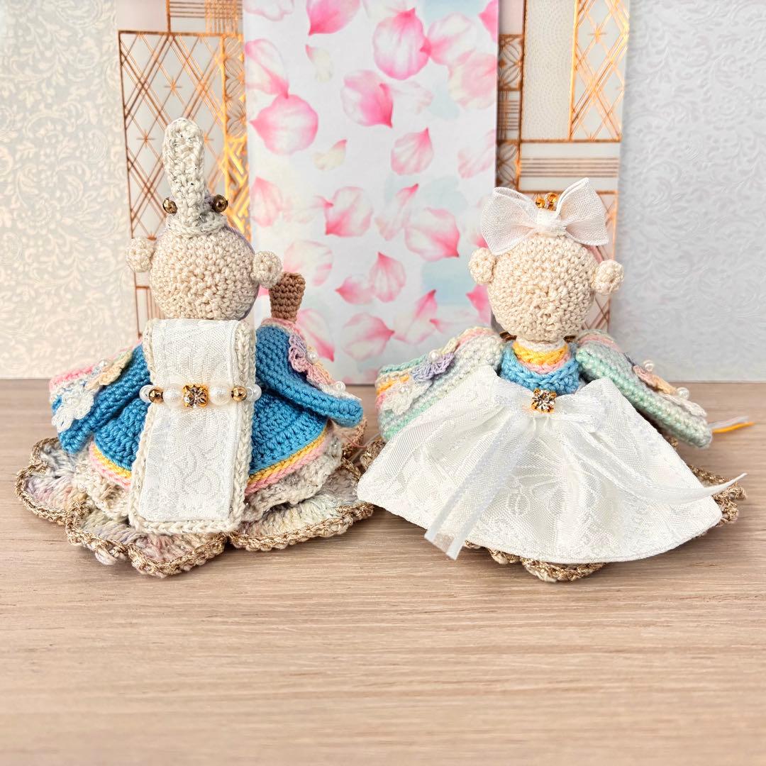 あみぐるみ　ひな祭りくまさん２