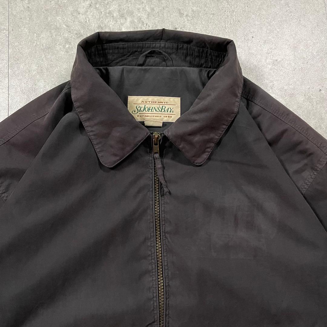 90s St. John’s BayスイングトップLダークブラウン短丈ビンテージ