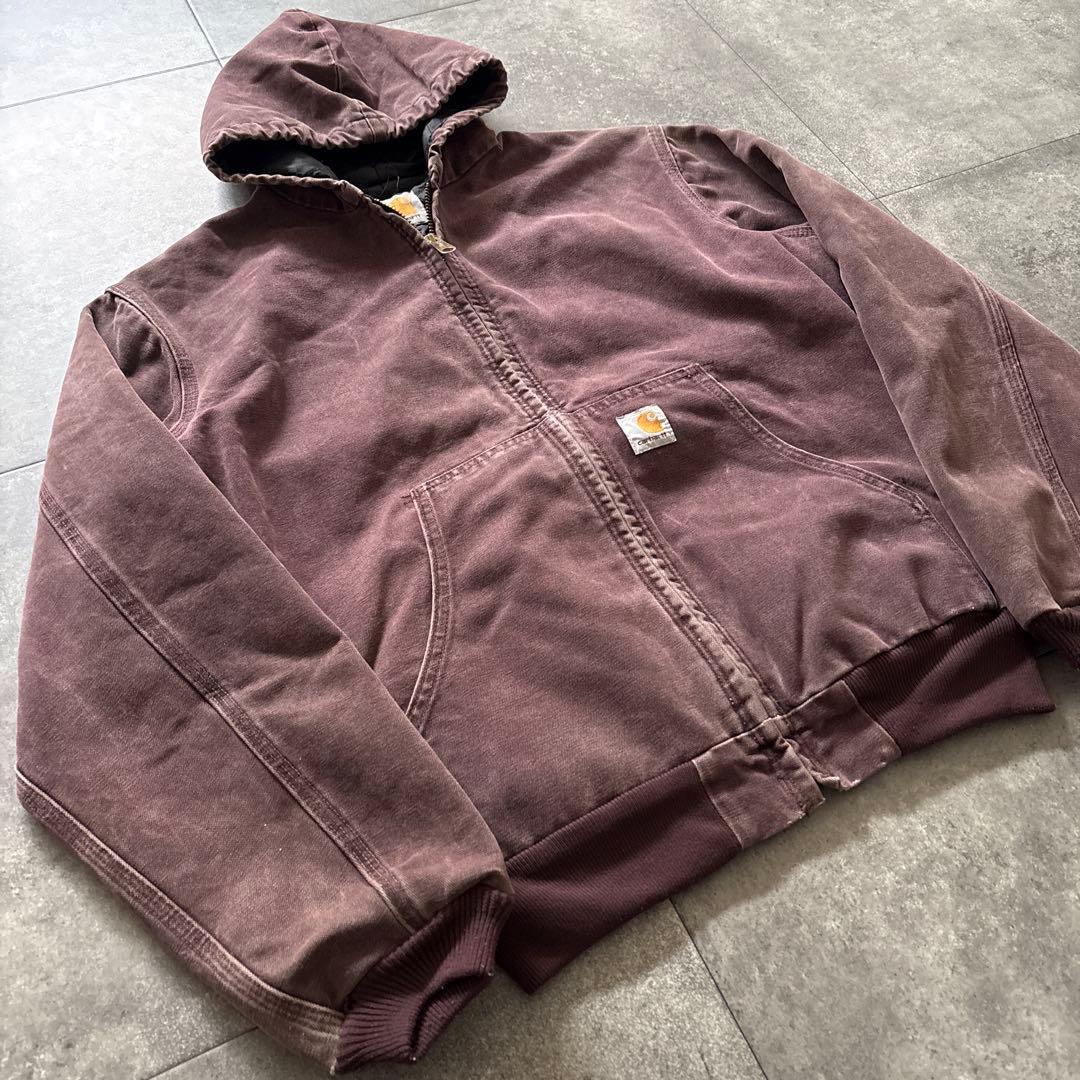 carhartt アクティブジャケット　バーガンディ　usa製 Sサイズ　希少