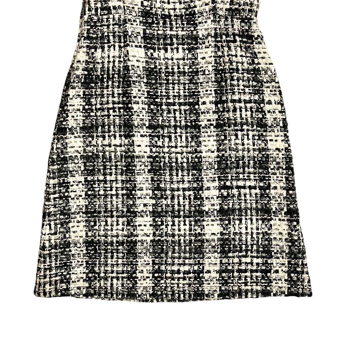 美品✨️ＴＯＣＣＡ ツイードワンピース ドレス ノースリーブ チェック ひざ丈 S