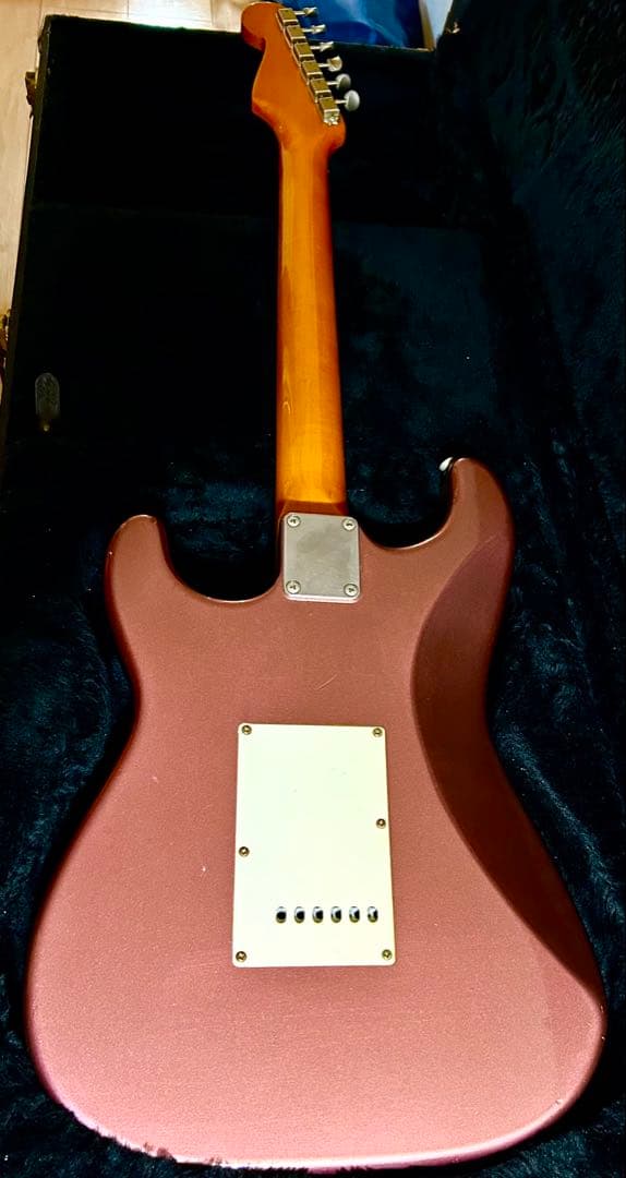 Stratocaster バーガンディミストFenderパーツ多数フレイムネック