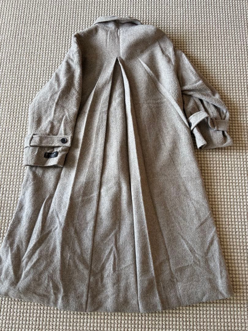 さっそう VIS・グレー ウール混合 ロングコート