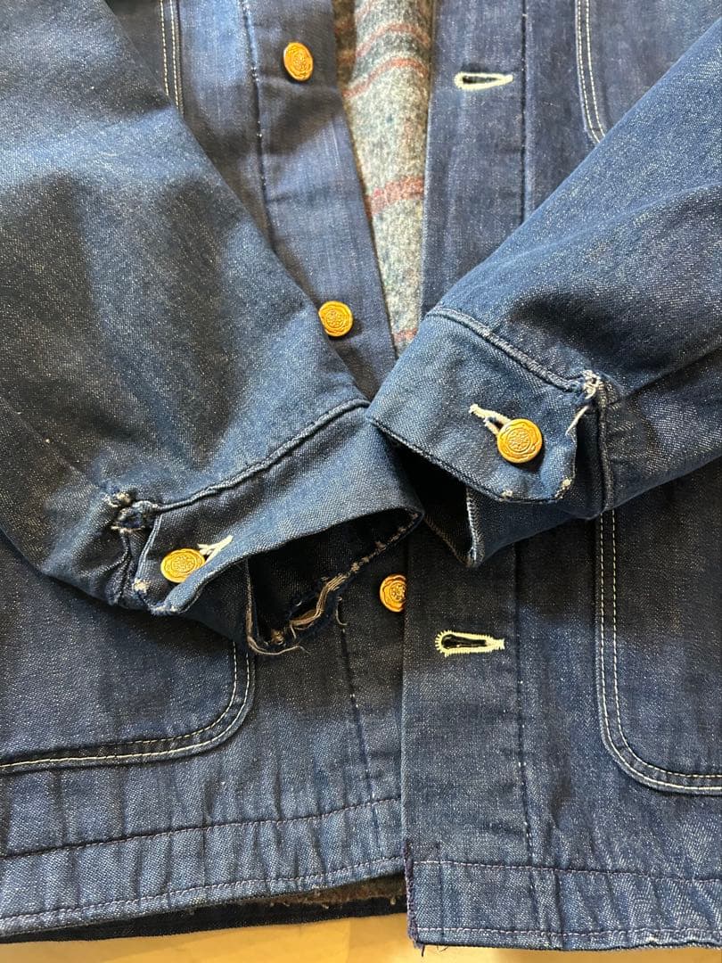 ラングラー Wrangler デニム カバーオール ヴィンテージ 42L相当