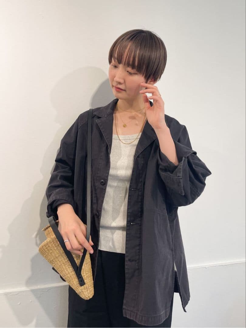 美品★plage ARMYシャツジャケット 定価22,000円 アウター 黒