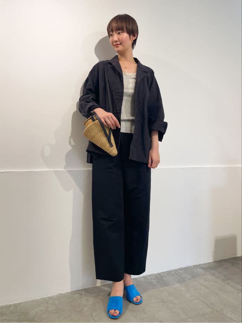美品★plage ARMYシャツジャケット 定価22,000円 アウター 黒