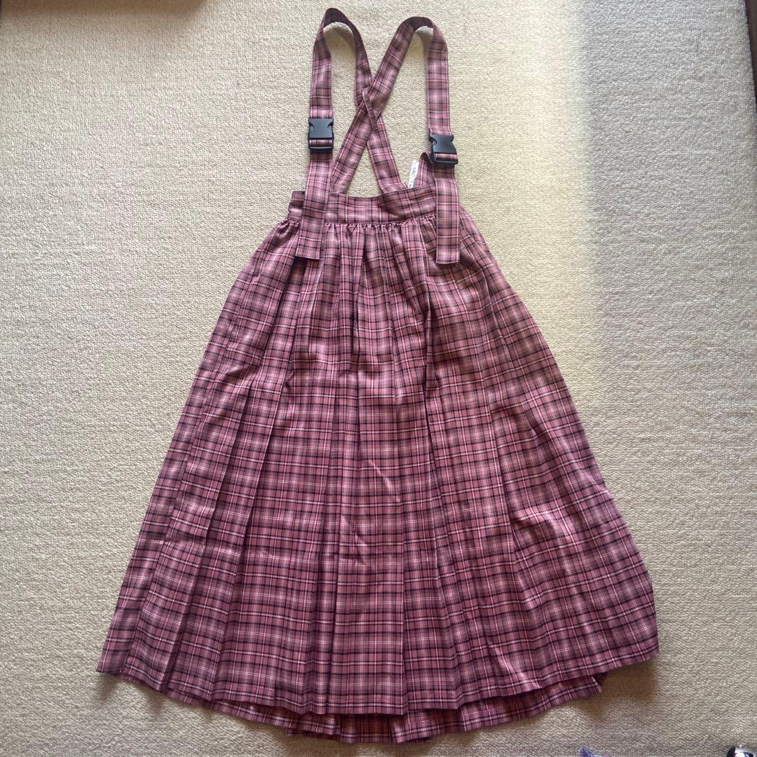 jouetie プリーツロングチェックスカート ピンク
