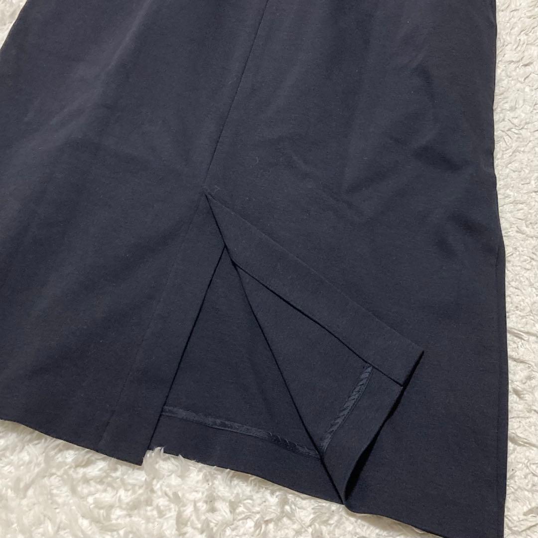 Ballsey ニットコンビポンチ クルーネックワンピース 36 ネイビー