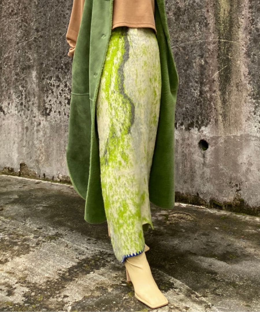 スカート Ameri UND RUST ART KNIT SKIRT