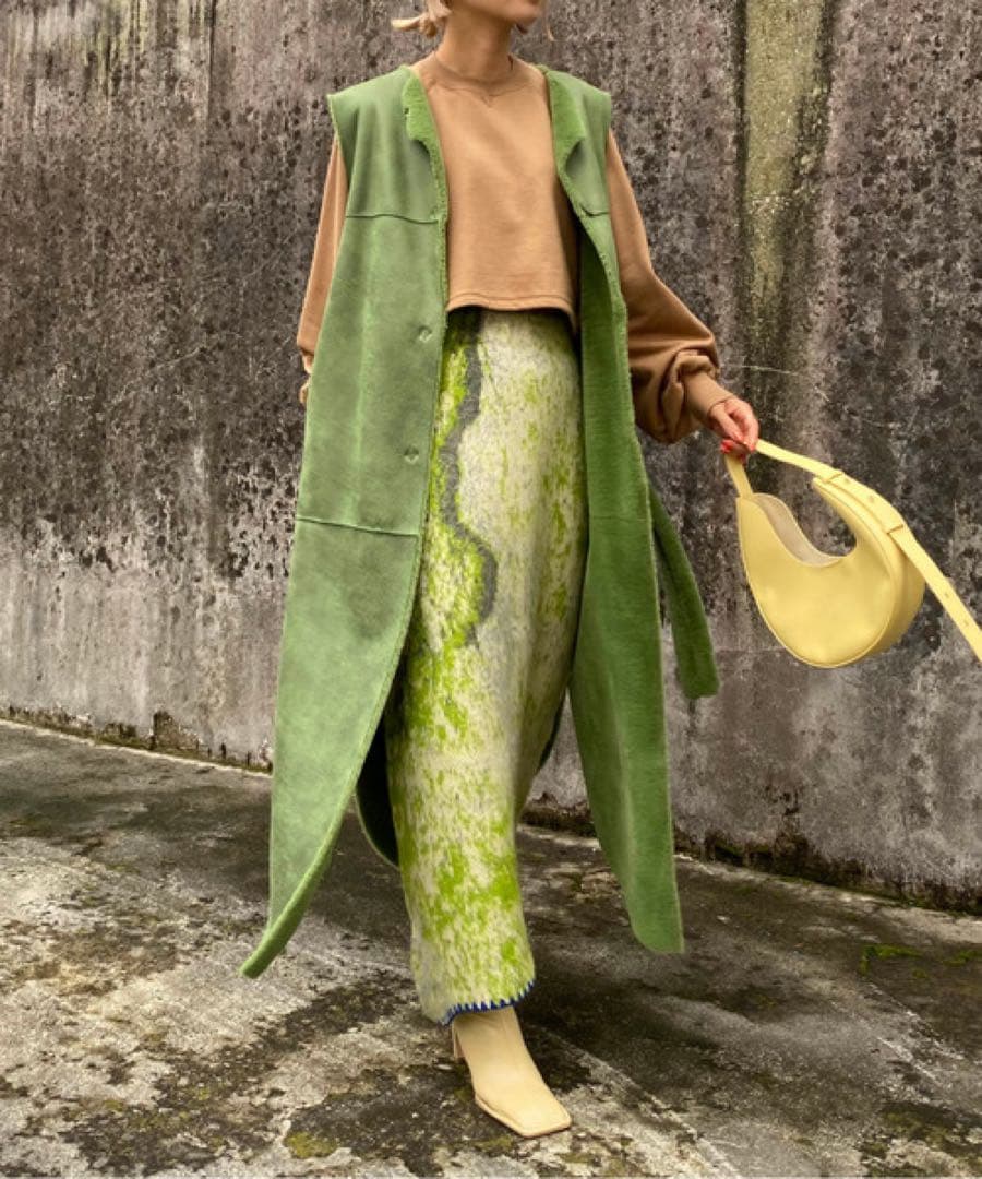 スカート Ameri UND RUST ART KNIT SKIRT