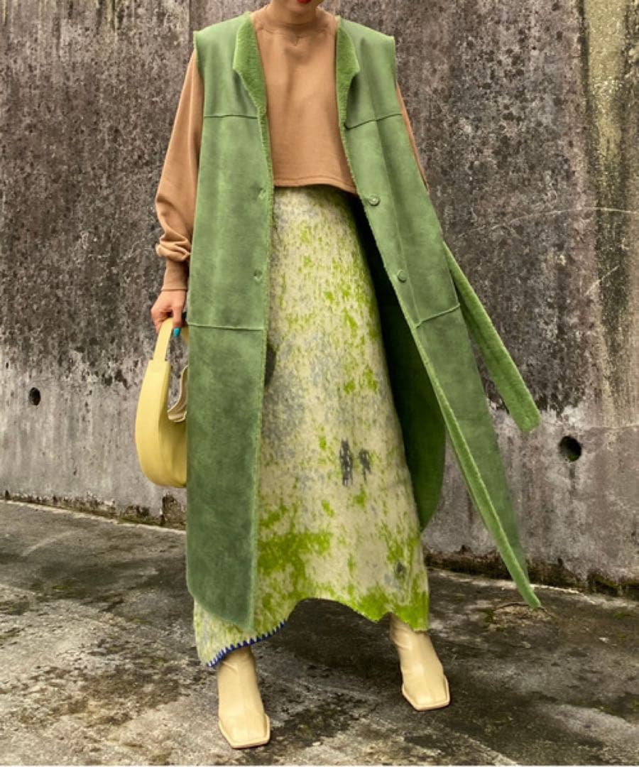 スカート Ameri UND RUST ART KNIT SKIRT