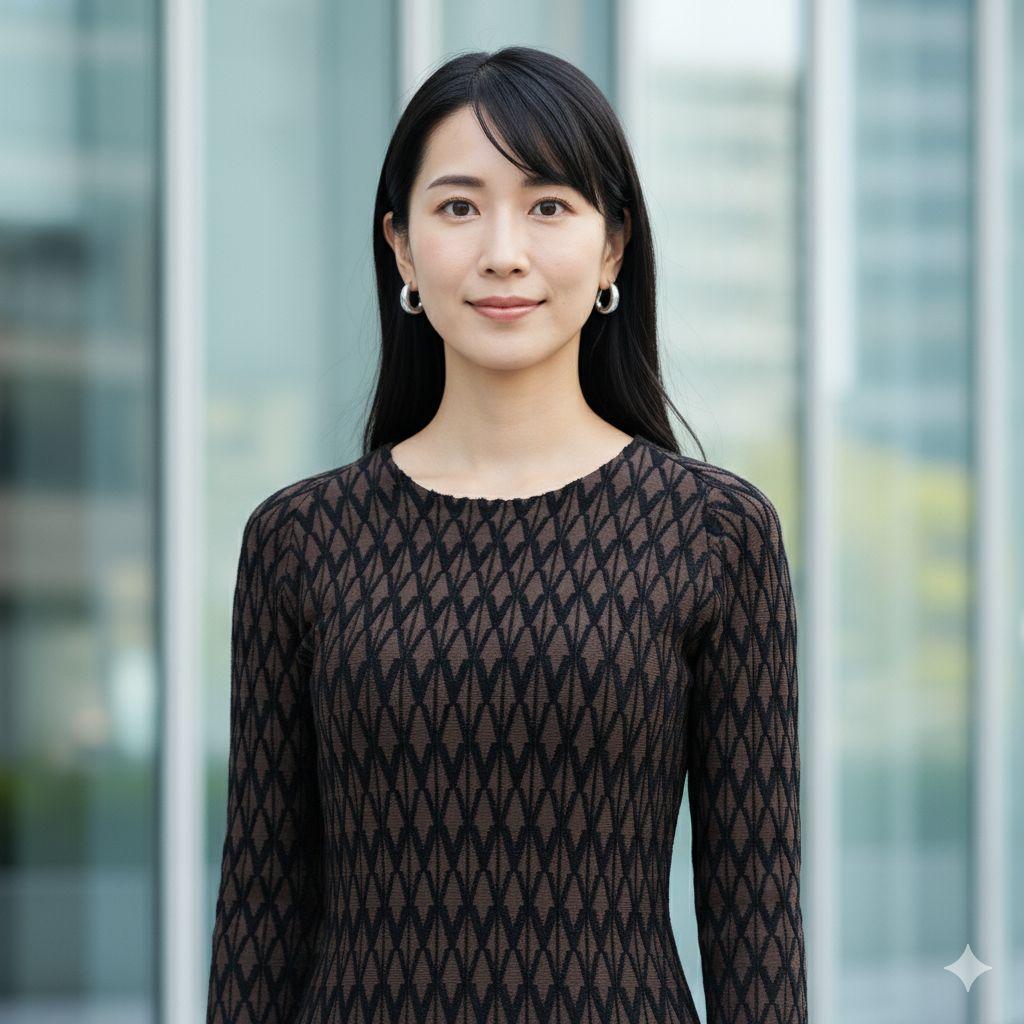 美品 ANAYI キカ柄ジャガードニットワンピース