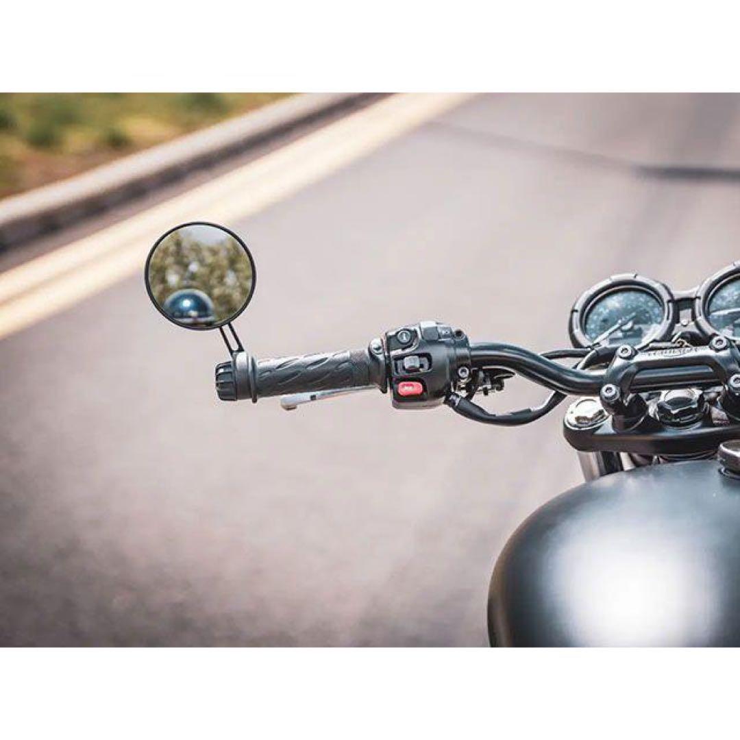 モートーン　バーエンドミラー 100mm 2個セット トライアンフ用