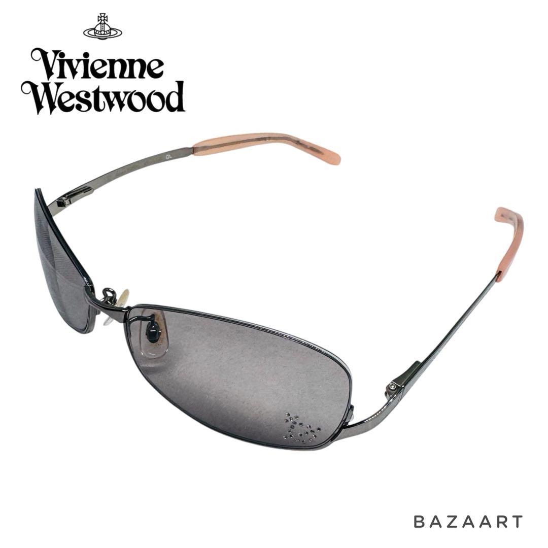Vivienne Westwood サングラス オーブ ラインストーン ピンク