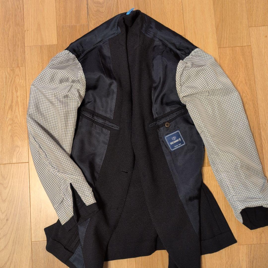 BEAMS　F　ホップサックWOOL　ネイビージャケット　Size95