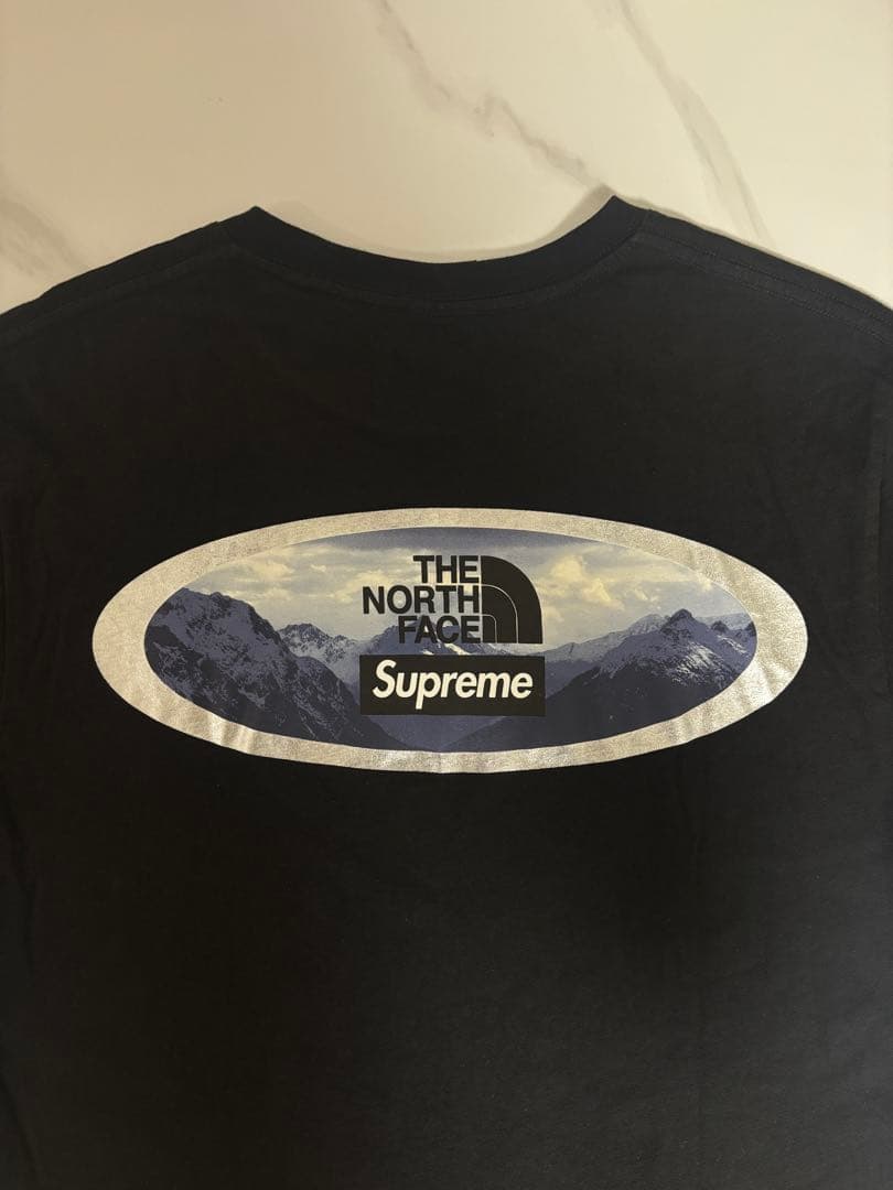 Supreme×ノースフェイス コラボtシャツ サイズS 黒