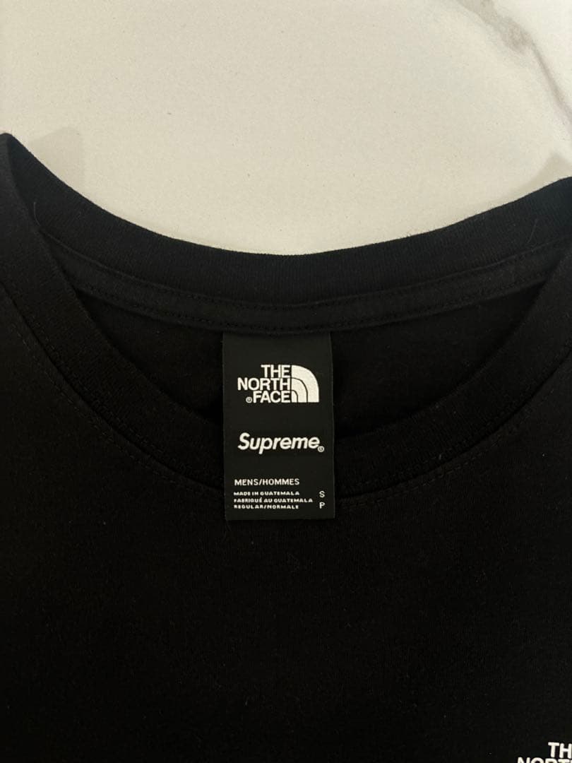 Supreme×ノースフェイス コラボtシャツ サイズS 黒