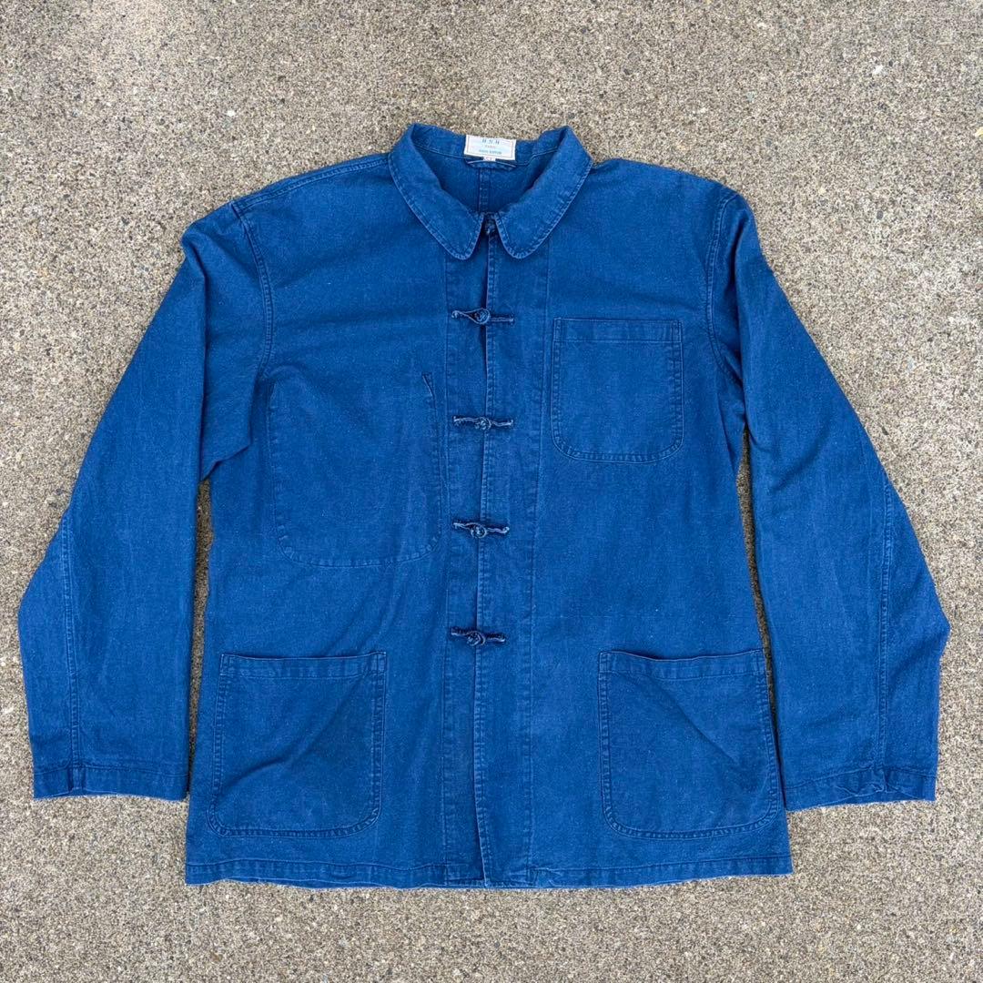 french vintage china jacket インディゴブルー XL