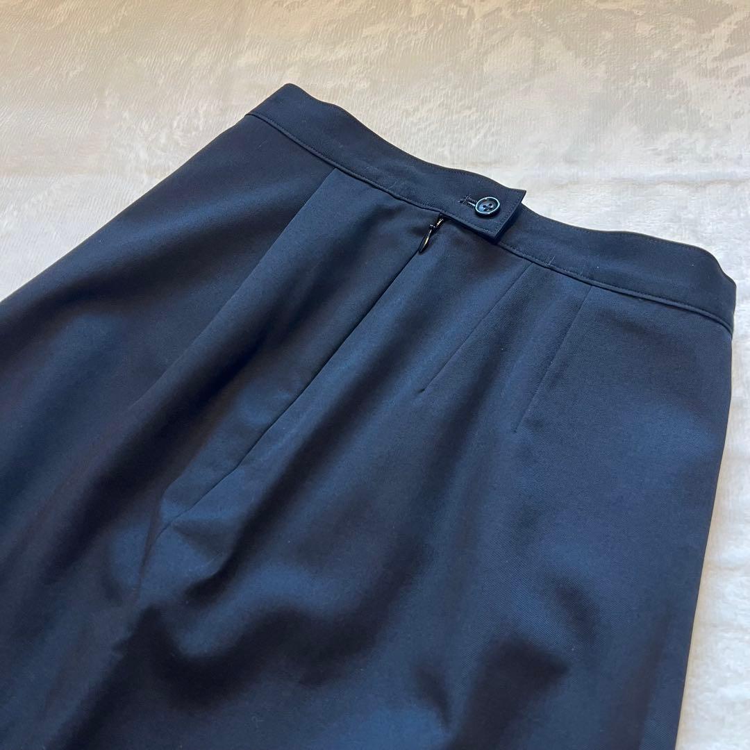 【美品】sulvam サルバム　カットオフ　スカート　裏地あり　ブラック　黒　M