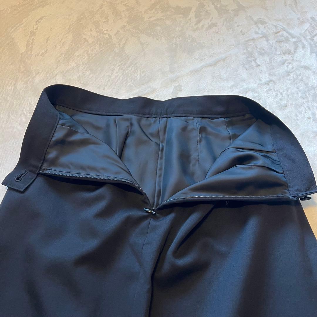 【美品】sulvam サルバム　カットオフ　スカート　裏地あり　ブラック　黒　M