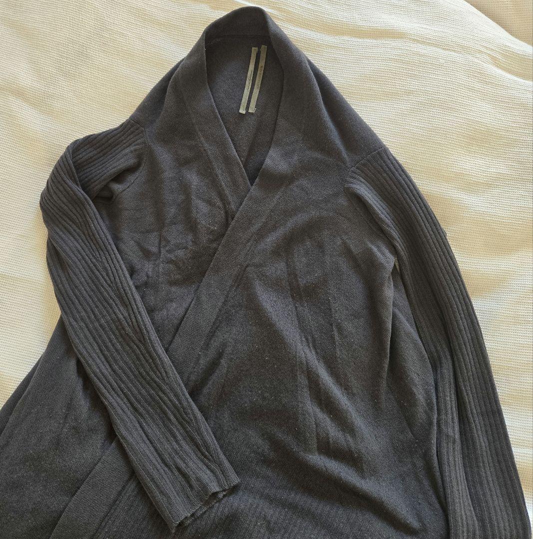 Rick Owens リック・オウエンス ドレープニットカーディガン グレー