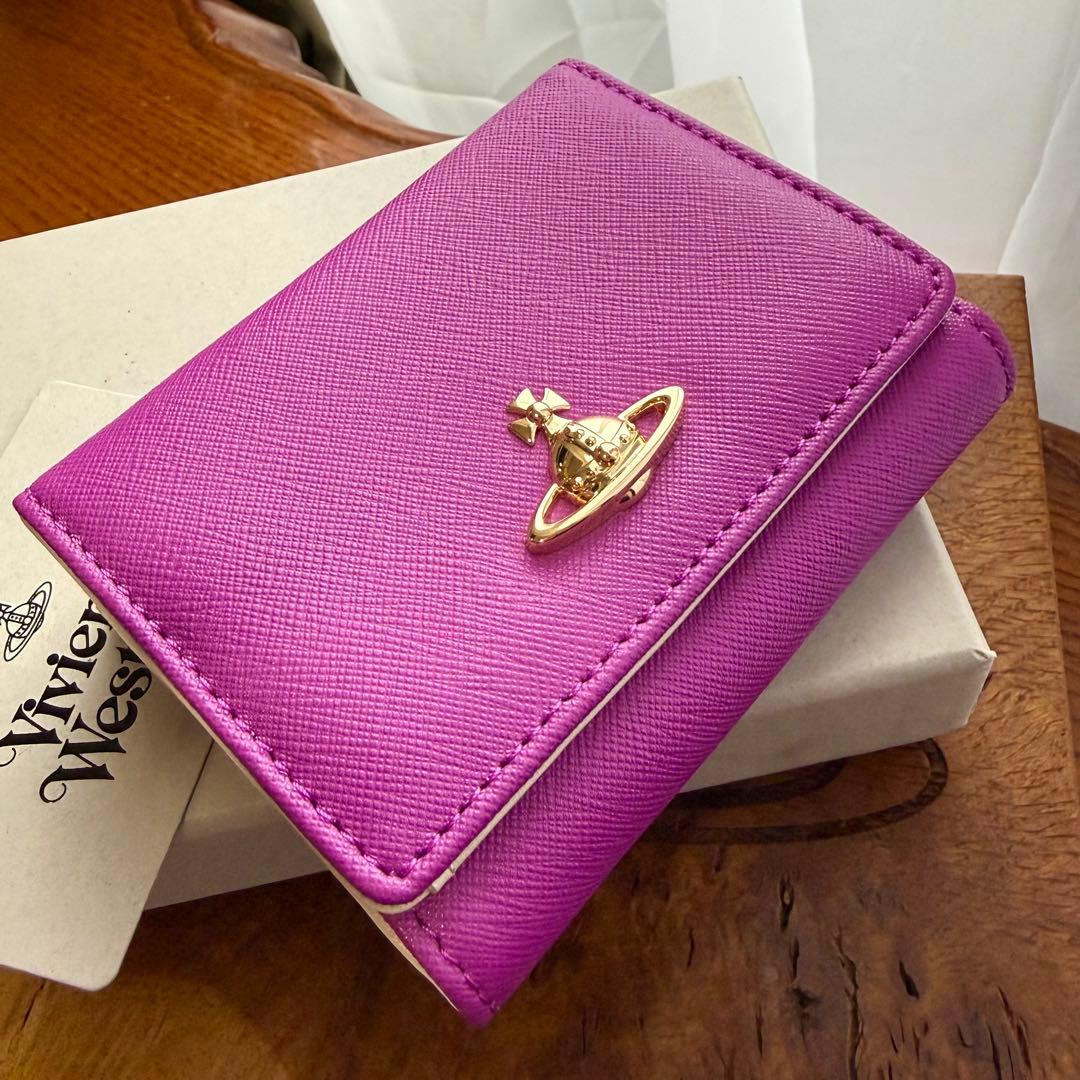 未使用正規品Vivienne Westwood オーブ/三つ折り財布 ピンク