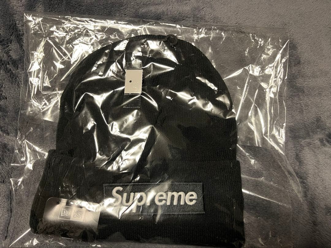 帽子 Supreme x New Era Box Logo Beanie black