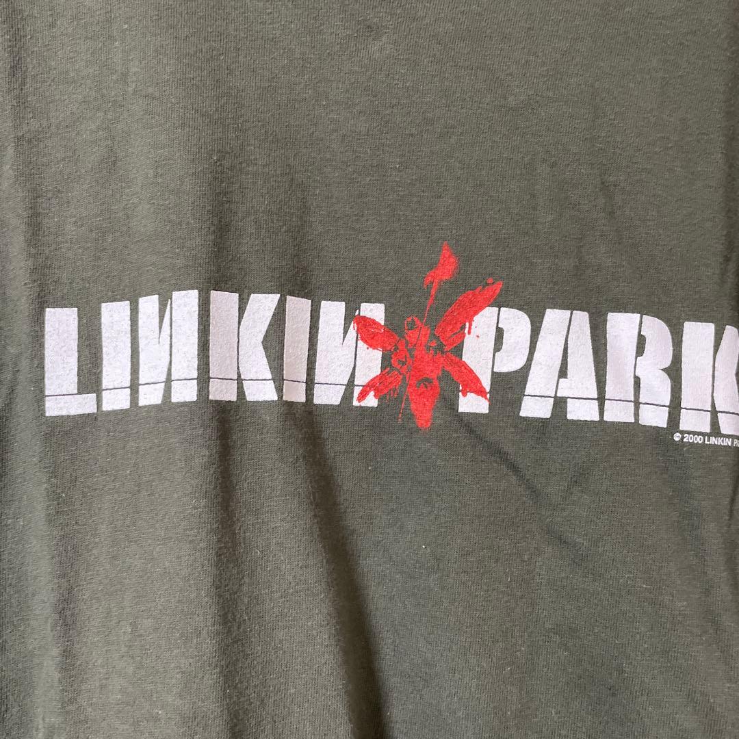美品希少サイズ！LINKIN PARK Tシャツ 2000年製 オリーブグリーン