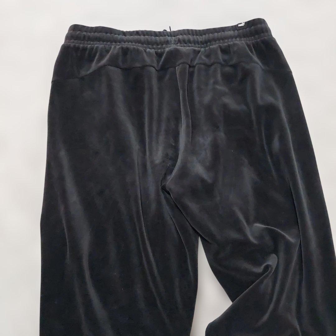 【セットアップ】PUMA ベロア トラックジャケット ジャージ 黒 金 XXL